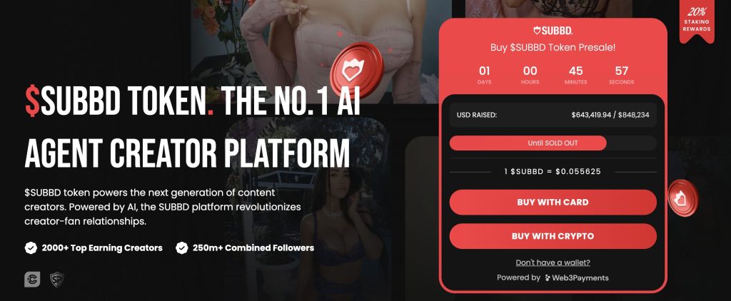 Subbd's subscription interface and its most important data